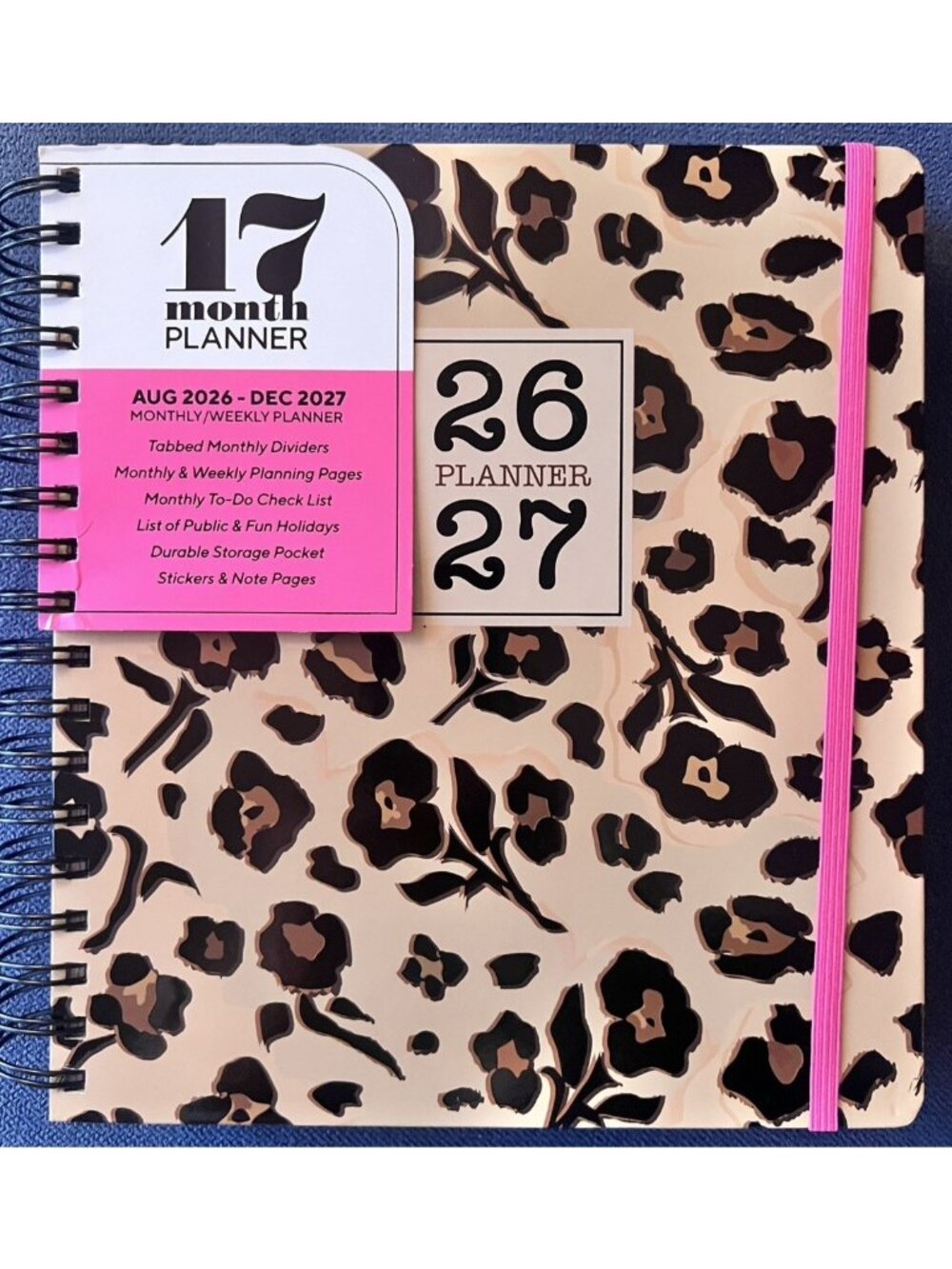 ANIMAL PRINT 17 Month 2026-2027 Planner Month Day Week Organizer Planning Note